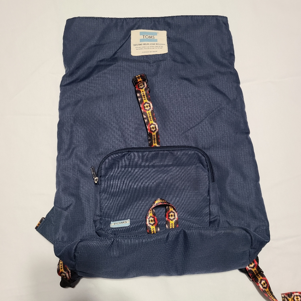 Toms Navy Solid Standup Backpack